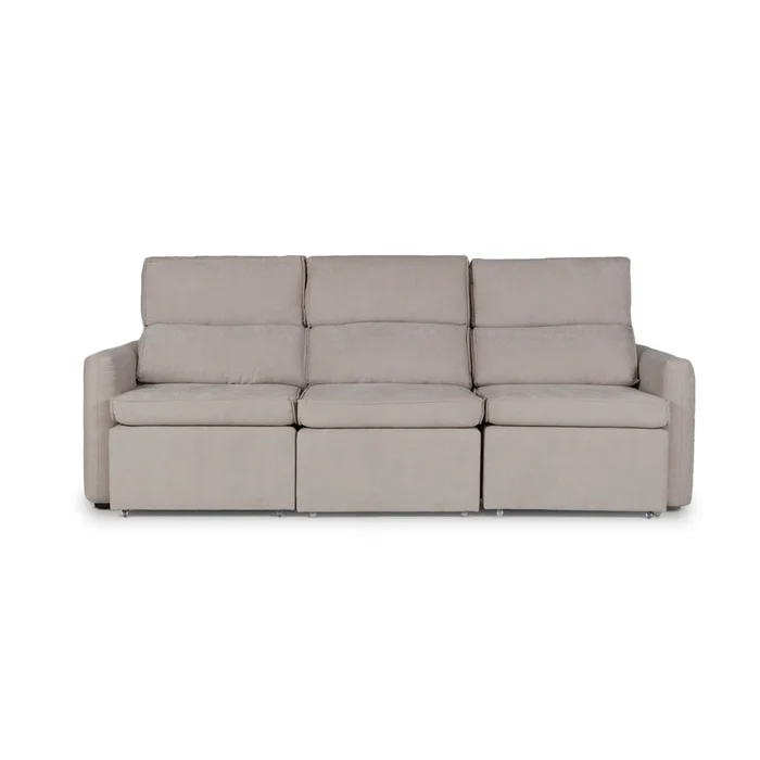 Sofá Santiago (Rebatible) - Tela Microfibra - 3 cuerpos - TC 1010 (Beige) en Gris - Sillones y sofás, Uruguay | NYR, vista 2