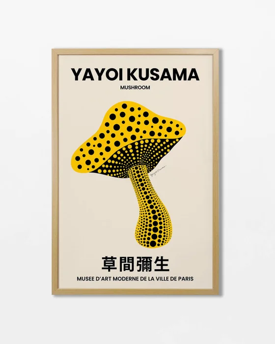 Yayoi Kusama - Mushroom en Amarillo - Láminas, Uruguay | La Cuadrería