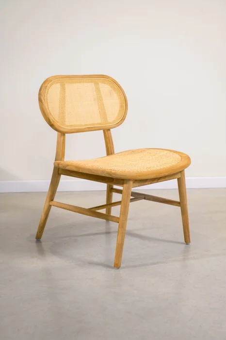 Butaca en teca y ratán en Madera natural - Butacas, banquetas y puffs, Uruguay | Entrecasa