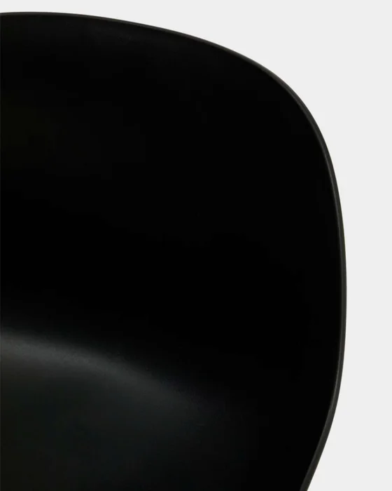 Taburete Altea negro y patas de acero con acabado negro 65 cm. - con acabado negro 65 cm. en Negro - Butacas, banquetas y puffs, Uruguay | Kavehome, vista 3