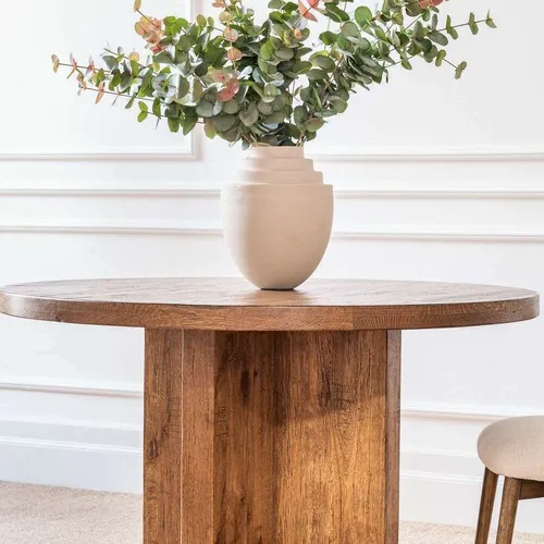 MESA COMEDOR GALERIE - HAYA MACIZA - 1.20 MTS en Marrón - Mesas de comedor, Uruguay | La Iberica