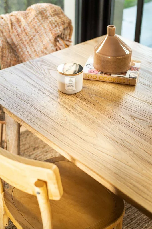 MESA COMEDOR NORDICA - OLMO NATURAL - 1.50 X 0.90 MTS en Madera natural - Mesas de comedor, Uruguay | La Iberica, vista 9