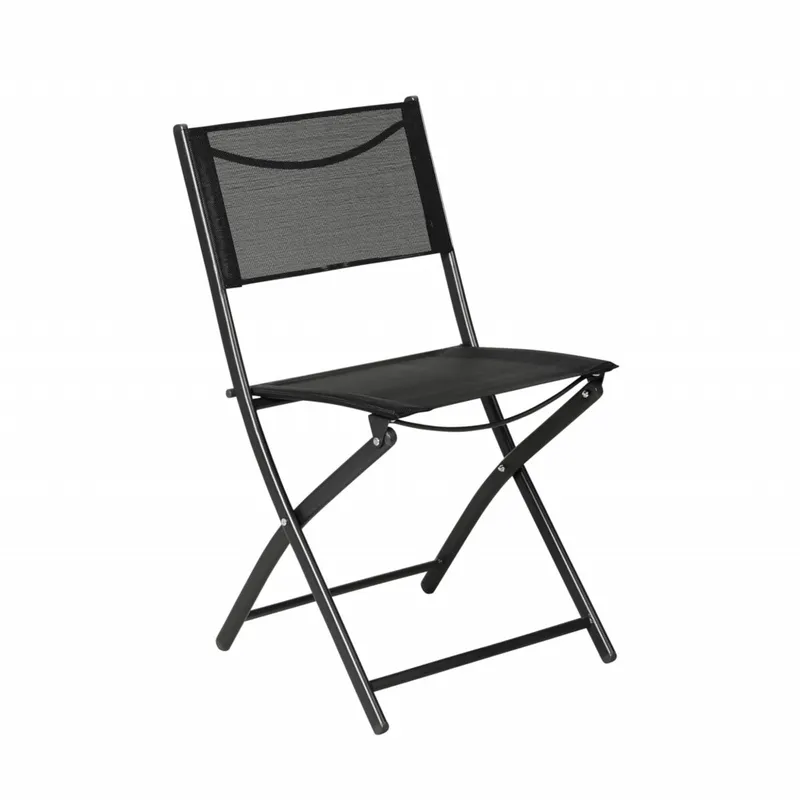 Silla de Textilina Plegable en Negro - Muebles para el exterior, Uruguay | Rústico Hogar