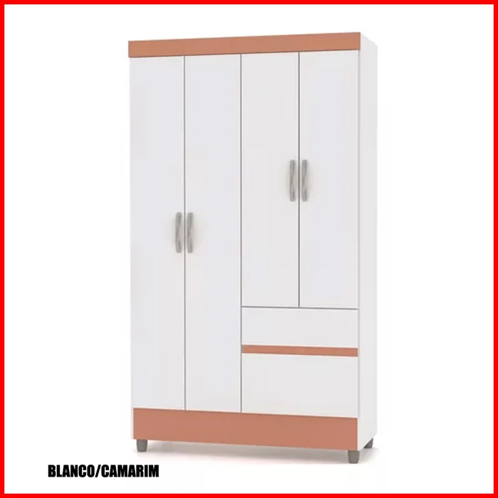 Ropero 4 puertas 2 cajones – Ideal 10090 en Marrón - Roperos y placares, Uruguay | Punto Unión, vista 2