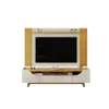 Rack con Panel Lotus - Blanco en Blanco - Muebles para TV, Uruguay | Ecowood, vista 1 de 3