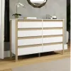 Comoda Combinado Madera 8 Cajones Blanco/Miel - Cómodas, Uruguay | Que Sal Muebleria, vista 2 de 4