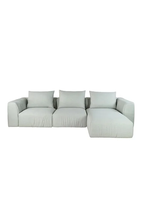SOFA CORSO CHAISE LONGUE DERECHO 296X105X80CM TELA GRIS CLARO - Sillones y sofás, Uruguay | Vinibel