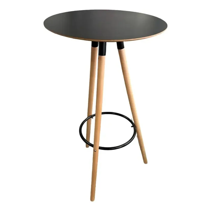 MESA ALTA REDONDA 60 CMS DIAMETRO - PRODUCTO CON DETALLES - en Negro, Uruguay | Champagne Home, vista 3