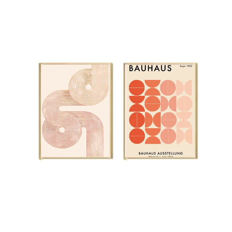 Kit 2 Cuadros - Bauhaus Rojo - 40 x 60 - Decoración de pared, Uruguay | Berna home