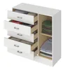 Comoda Cajonera para Dormitorio de 5 Cajones 1 Puerta y 1 Estante interno - FE - Blanco en Blanco - Cómodas, Uruguay | Mulata, vista 3 de 5