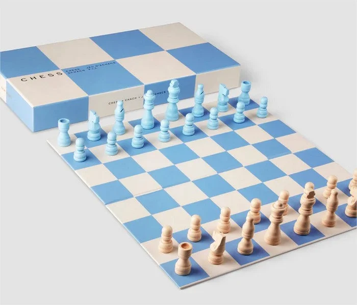 Juego Ajedrez Celeste en Multicolor - Decoración, Uruguay | Martinika Deco