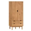 Ropero 2P, 2C y 2 estantes Mel/Gris Linea Nordica en Madera Maciza - Roperos y placares, Uruguay | Que Sal Muebleria, vista 23 de 25
