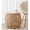 MESA AUXILIAR D56x55CM POLIRRATAN NATURAL - Mesas de comedor, Uruguay | Decohogar, vista 3 de 3