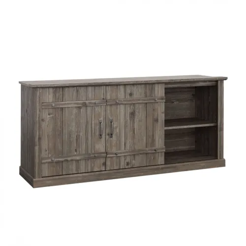 Rack para TV 70" Puertas corredizas - Sauder - Credenza - Marrón Oscuro en Marrón - Muebles para TV, Uruguay | Rústico Hogar