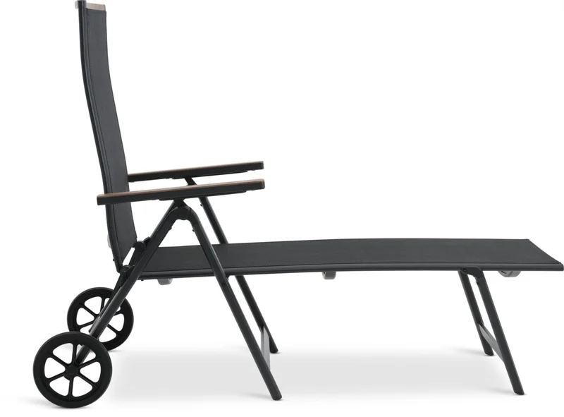 Reposera BREDSTEN A79xL187 negro en Negro - Muebles para el exterior, Uruguay | JYSK, vista 3