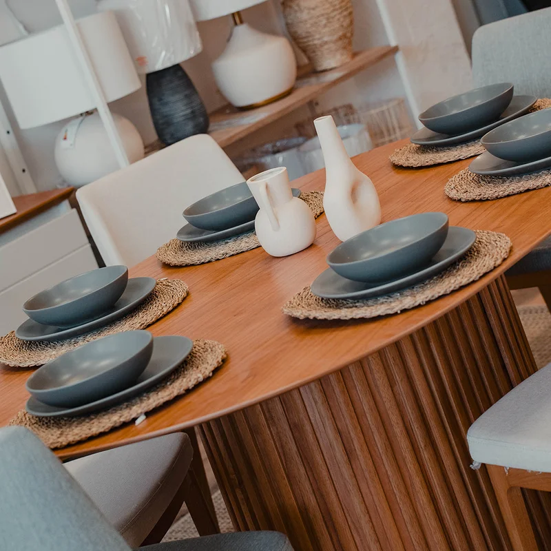 Mesa de Comedor Ovalo - Línea Nevada - Marrón en Marrón - Mesas de comedor, Uruguay | Ecowood, vista 5