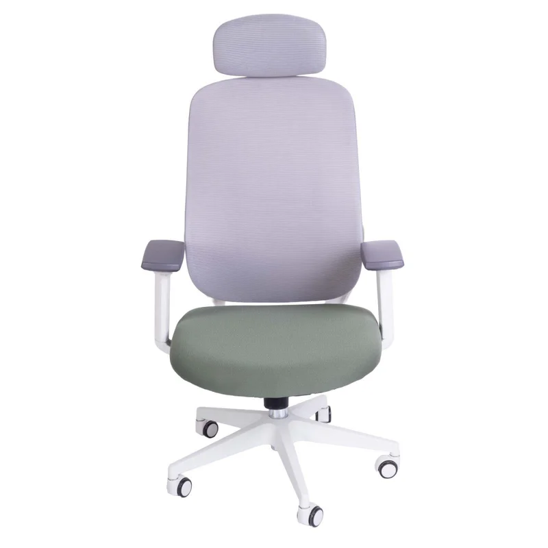 Silla De Oficina Malla Blanco Damasco en Verde oliva - Sillas de escritorio, Uruguay | Divino, vista 3