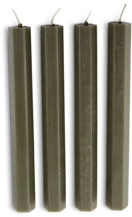 Vela candelabro HOLME H20cm oliva 4u/pk en Verde oliva - Velas y Portavelas, Uruguay | JYSK