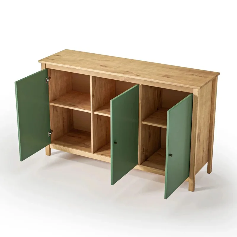 Cómoda Aparador 3 Puertas - Línea Maden - Verde en Verde - Aparadores y recibidores, Uruguay | Ecowood, vista 4