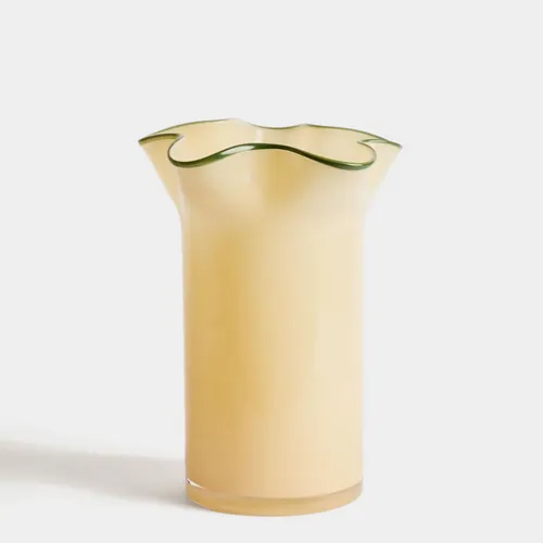 Jarrón Endasi de vidrio amarillo - 31 cm en Amarillo - Jarrones, Uruguay | Kavehome