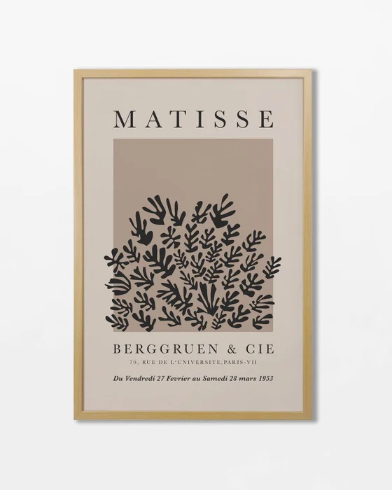 Matisse - Black & beige N.02 en Beige - Láminas, Uruguay | La Cuadrería
