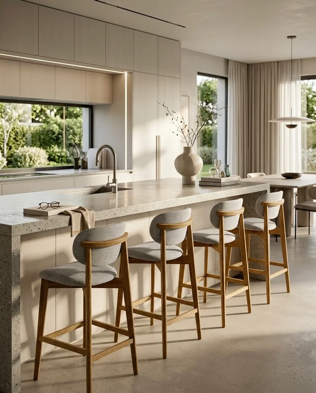BANQUETA AXIS Miel y Gris claro T327C en Amarillo - Muebles, Uruguay | Indrana, vista 7