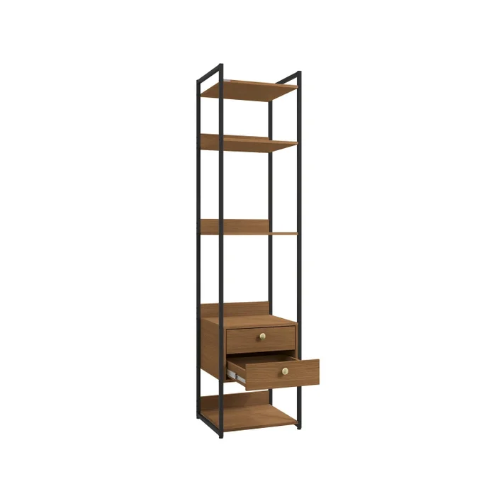 Combo Closet Abierto Modular P49 y P50 - Linea Industrial en Madera natural - Roperos y placares, Uruguay | Balton, vista 5
