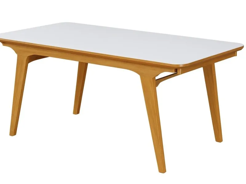 Mesa Extensible LARGA 1.37m Vidrio Off White en Off-white - Mesas de comedor, Uruguay | Finkel