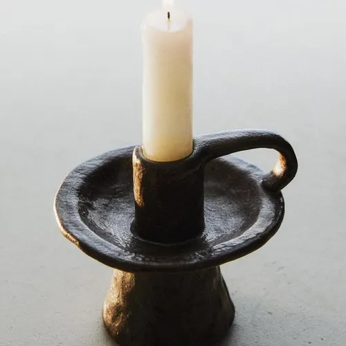 PORTAVELAS GRES en Marrón - Velas y Portavelas, Uruguay | Zara Home