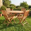 Conjunto 4 Sillas + Mesa Plegables para Patio - Ipanema en Madera natural - Muebles para el exterior, Uruguay | Rústico Hogar, vista 2 de 5