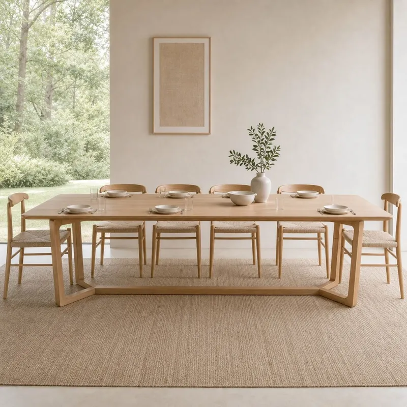 Mesa de Comedor Barcelona en Madera natural - Mesas de comedor, Uruguay | Samic