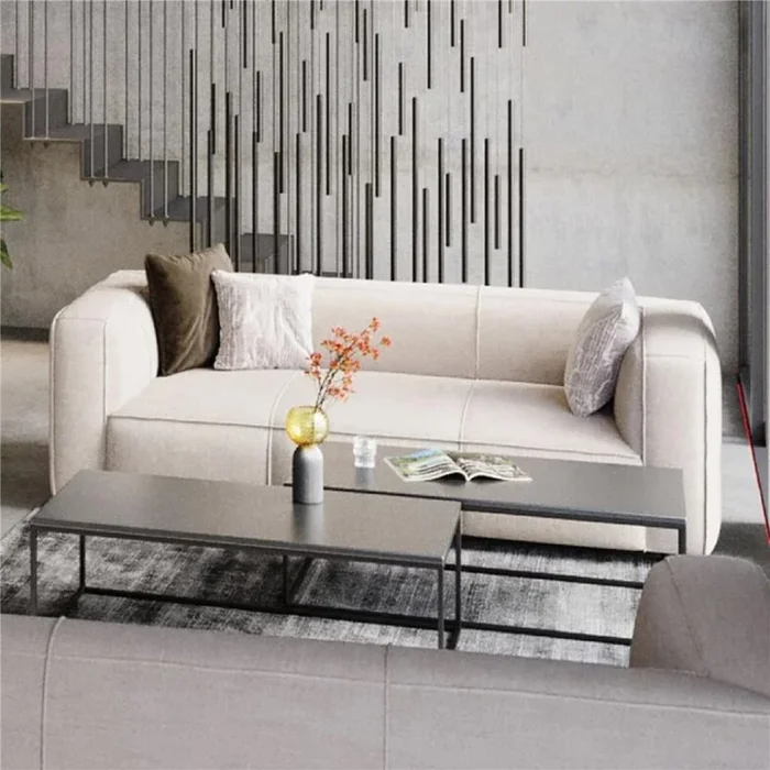SOFA CUBETTO 3.C 220x110x67CM CREMA en Beige - Sillones y sofás, Uruguay | Koz, vista 3