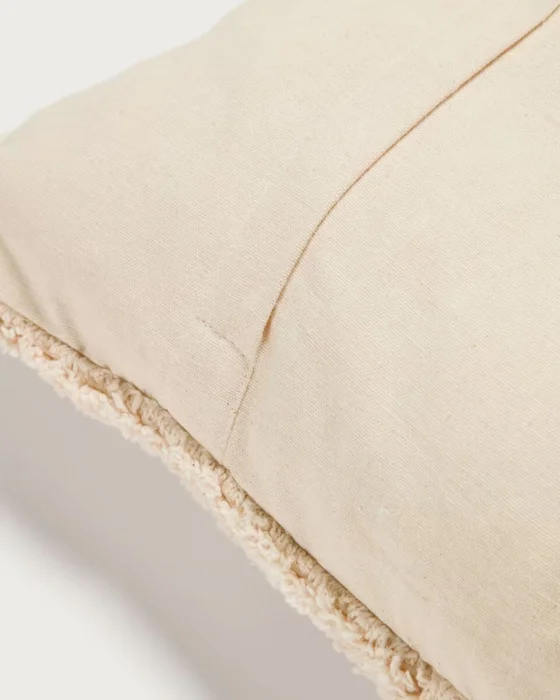 Almohadón Zita 100% algodón pelo beige con rombos y puntos azul - 50 x 50 cm en Beige - Textiles, Uruguay | Kavehome, vista 4