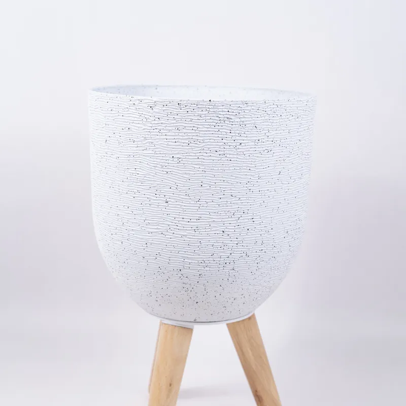 Maceta Teli - Blanco en Blanco - Decoración, Uruguay | Indian