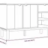 Aparador 2P/1C y nicho Mel/Gris Linea Nordica en Madera Maciza en Gris - Comedor, Uruguay | Que Sal Muebleria, vista 4 de 16