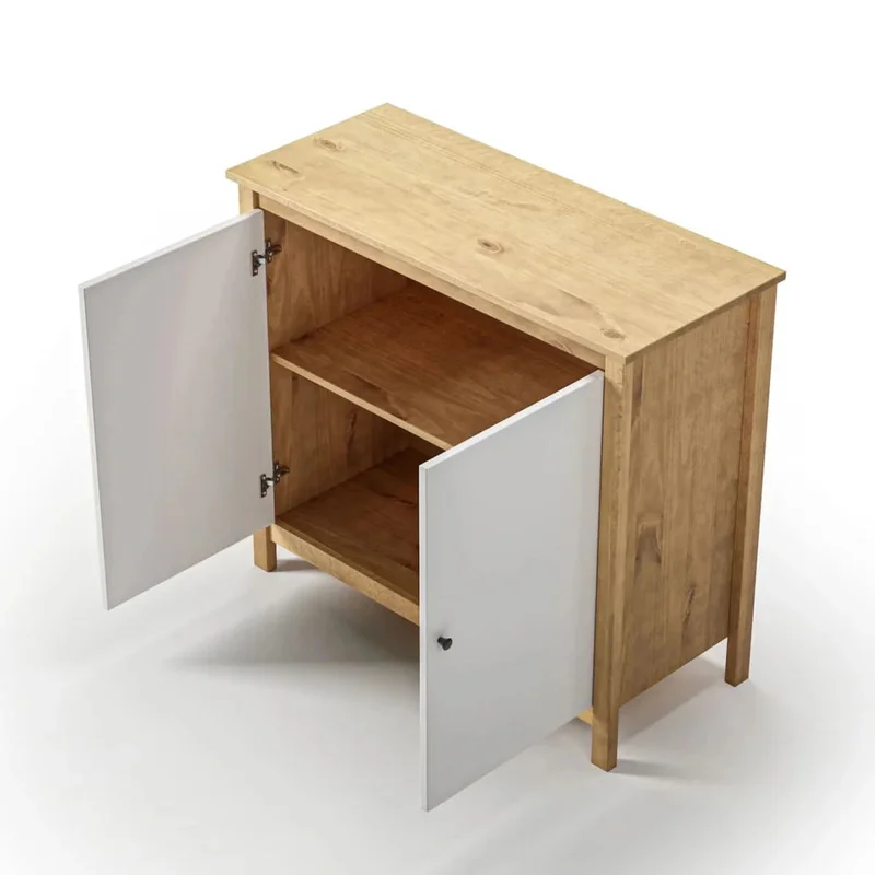 Cómoda 2 Puertas - Línea Maden - Blanco en Blanco - Cómodas, Uruguay | Ecowood, vista 4