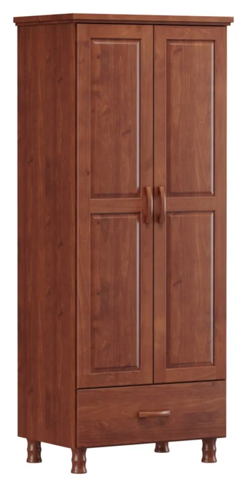 ROPERO BRONZE 2 PUERTAS 1 CAJON IMBUIA - 1175T en Marrón - Roperos y placares, Uruguay | Rosas Hermanos