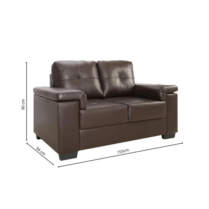Sillon 2 cuerpos Eco Cuero Luares - Chocolate en Marrón - Sillones y sofás, Uruguay | La Cueva Muebles, vista 5