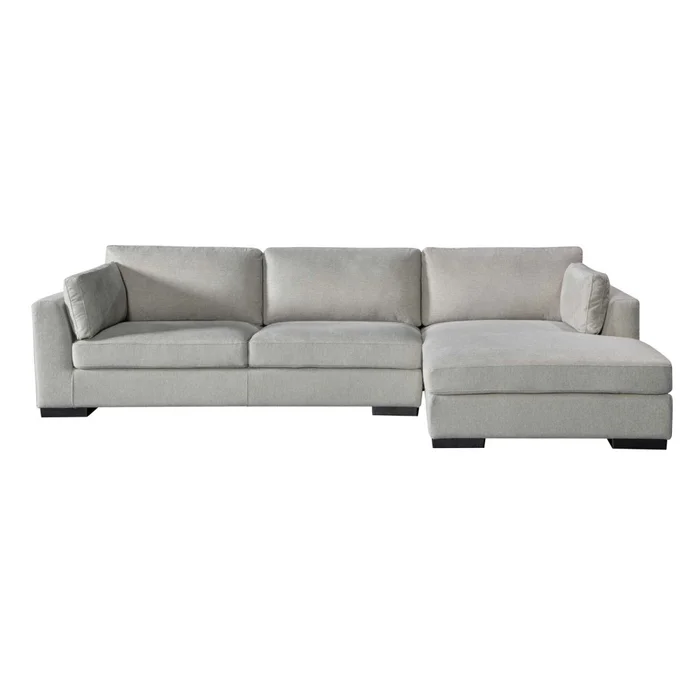 Sofá C/chaise Más De 4 Cuerpos Tela Natural-beige Monaco Natural en Madera natural - Sillones y sofás, Uruguay | Divino, vista 2