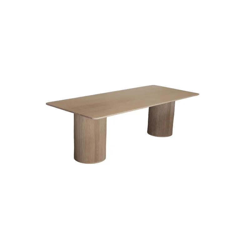 MESA COMEDOR LORENA ROBLE en Madera natural - Mesas de comedor, Uruguay | Masinfinito Casa