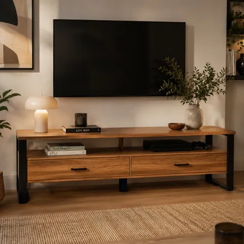 Rack TV Lennon en Madera natural - Muebles para TV, Uruguay | Casa Brava