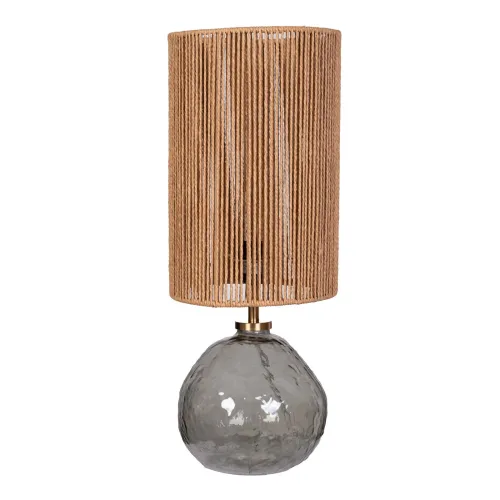 Lámpara De Mesa Vidrio Natural-beige Ml249233 en Madera natural - Lámparas de mesa, Uruguay | Divino