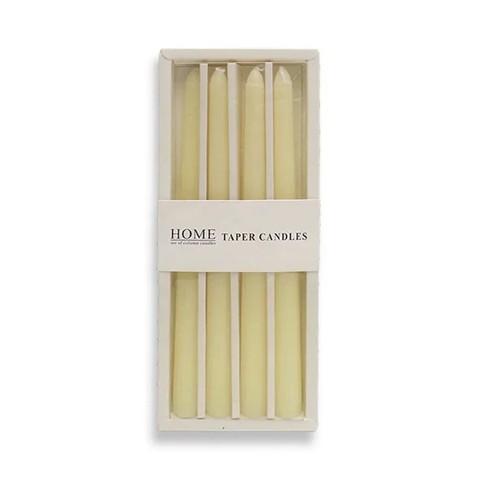 SET 4 VELAS 25CM BLANCO en Blanco - Velas y Portavelas, Uruguay | Decohogar