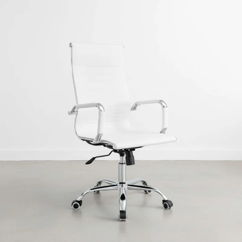 Asiento De Oficina Pu Blanco D-101/hy-529 en Blanco - Escritorios y sillas de escritorio, Uruguay | Divino