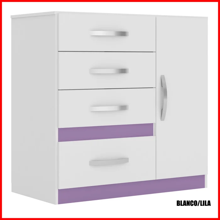 Comoda con puerta – Venus 707 en Multicolor - Cómodas, Uruguay | Punto Unión