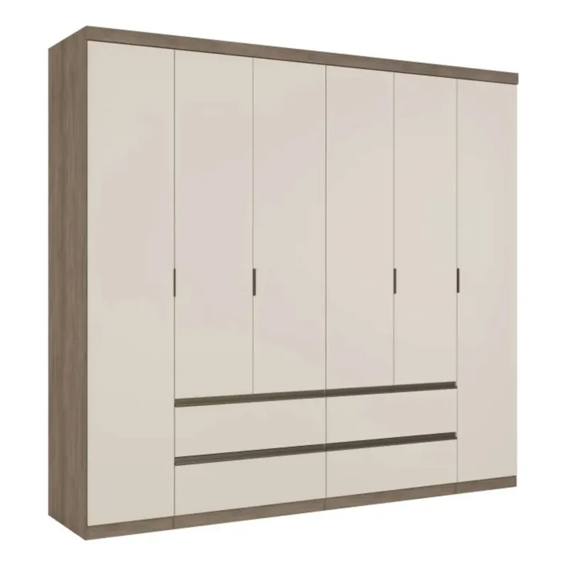 Ropero Nobre 6 Puertas 100% MDF en Multicolor - Roperos y placares, Uruguay | Nario Hogar