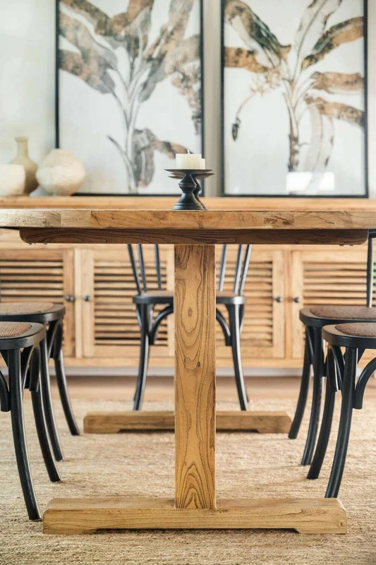MESA COMEDOR OVAL - OLMO NATURAL - 2.20 X 1.05 MTS en Madera natural - Mesas de comedor, Uruguay | La Iberica, vista 32