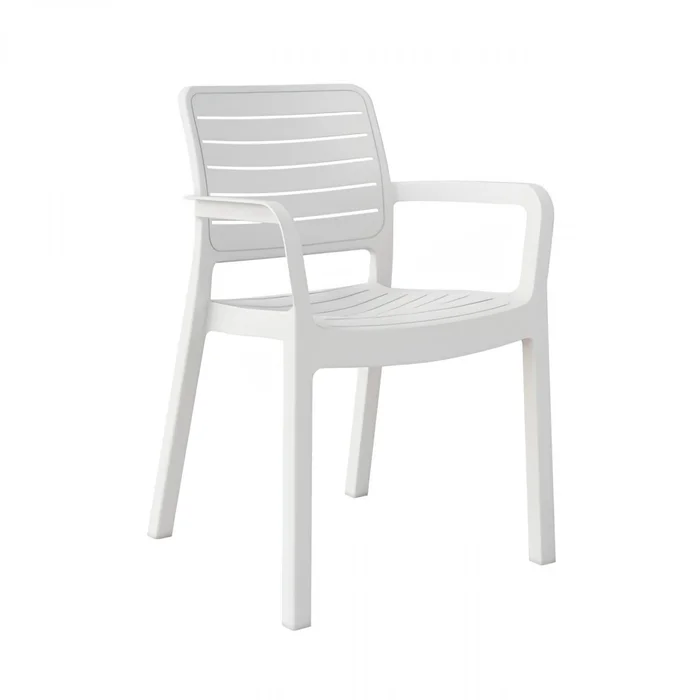 Silla de Exterior Miami - Blanco Mate en Blanco - Muebles para el exterior, Uruguay | Rústico Hogar, vista 2