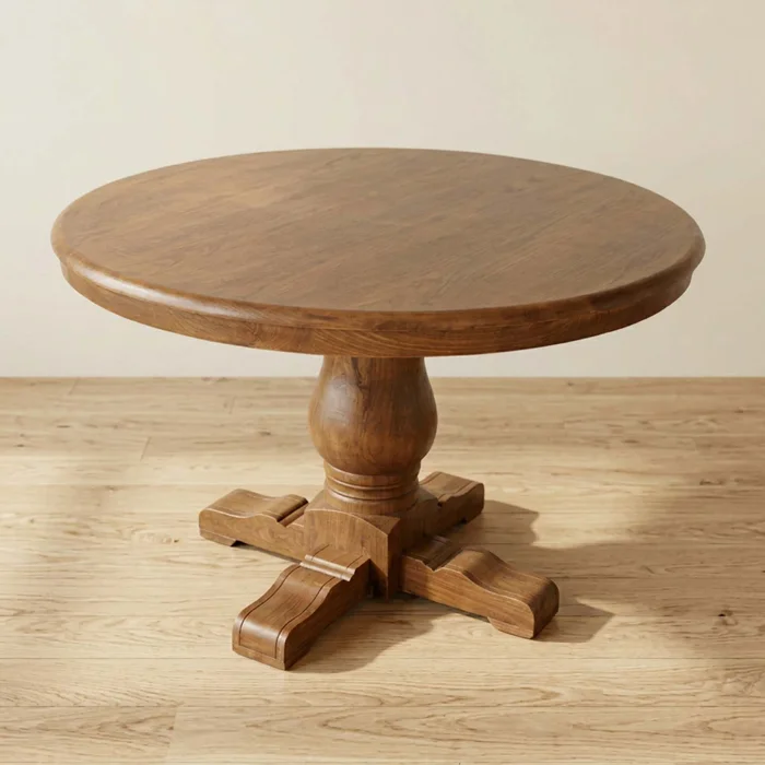 Mesa De Comedor Madera Marron Colonial en Marrón - Mesas de comedor, Uruguay | Divino