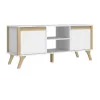 Rack de TV Combinado Madera 2 Puertas Blanco/Miel - Muebles para TV, Uruguay | Que Sal Muebleria, vista 6 de 6